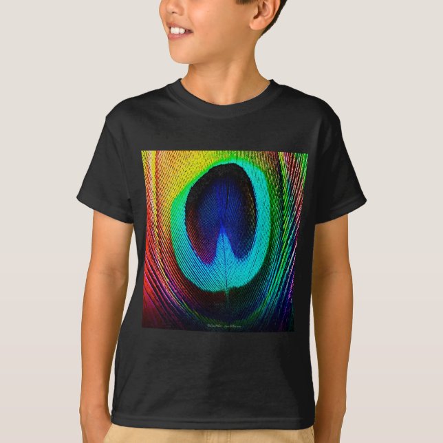 Camiseta Vibrante Feather Peacock (Anverso)