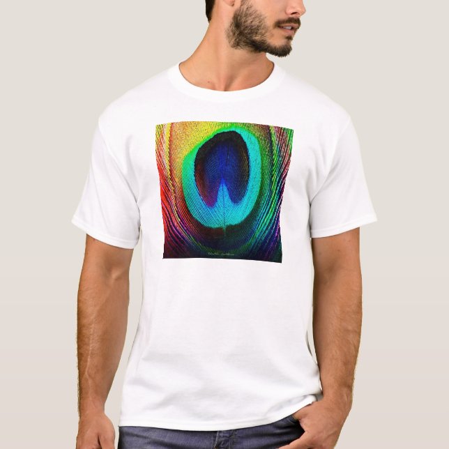 Camiseta Vibrante Feather Peacock (Anverso)