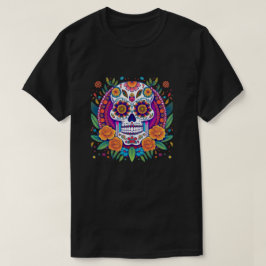 Camiseta Vibrante Fiesta de cráneo de azúcar - Día de los m