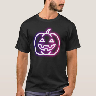 Camiseta Vibrante Ghost Glow Halloween Gráfico