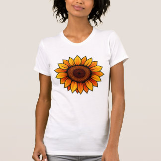 Camiseta Vibrante girasol T-Shirt - para las mujeres