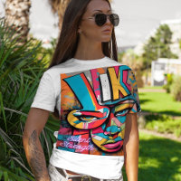 Vibrante Graffiti Urbano Art Tee T-Shirt