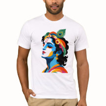 Vibrante gráfico moderno del Señor Krishna en arte