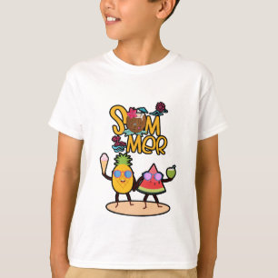 Camiseta Vibrante Hola Verano Animales Coloridos del Océa