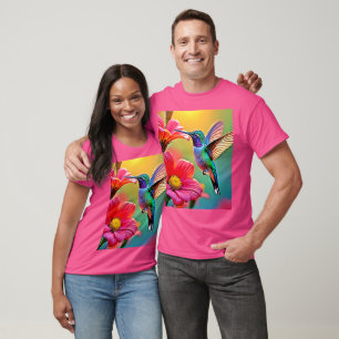 Camiseta Vibrante Hummingbird en el diseño de Sunset