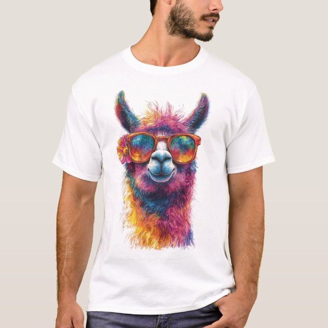 Camiseta Vibrante Ilustracion de cabeza de llamada - Colori (Anverso)