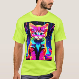 Camiseta Vibrante imagen de gato
