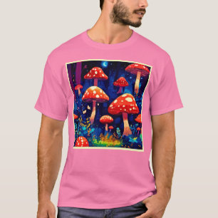 Camiseta Vibrante Magic Mushroom Forest Art