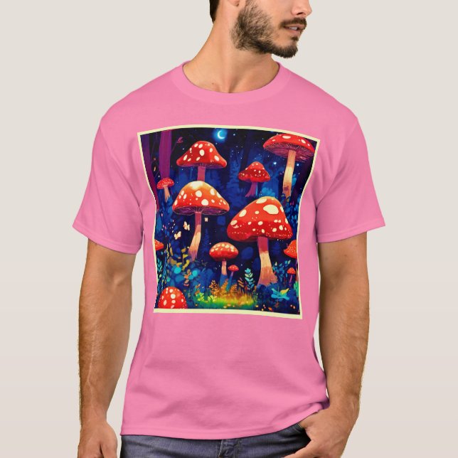 Camiseta Vibrante Magic Mushroom Forest Art (Anverso)