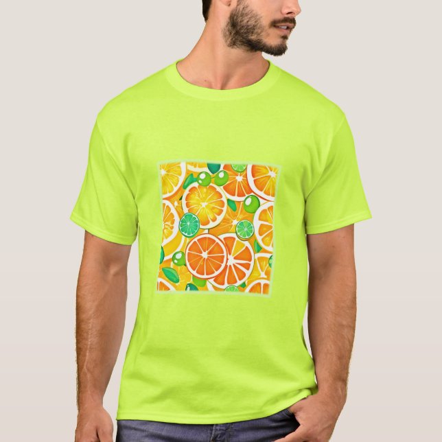 Camiseta Vibrante Medley Citrus - Saltos Frescos Y Jugosos (Anverso)