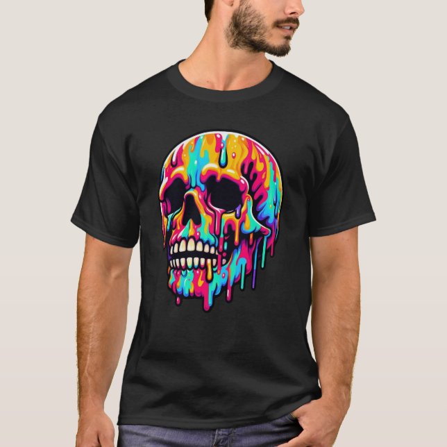 Camiseta Vibrante Melting Skull (Anverso)