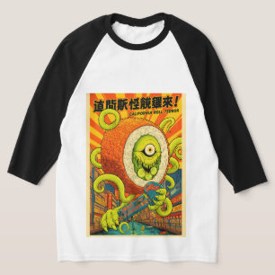 Camiseta Vibrante Monstruo de Sushi Kaiju de Rollo de Calif