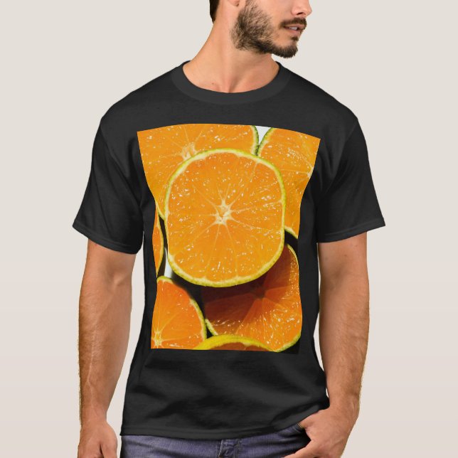 Camiseta Vibrante Naranja Antecedentes Tee gráfico - Negrit (Anverso)
