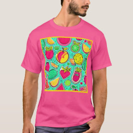 Camiseta Vibrante Neon Fruits Orchard Art