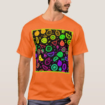 Vibrante Neon Fruits Pattern Art