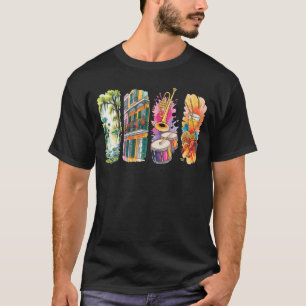 Camiseta Vibrante Nueva Orleans Nola Jazz Cangrejo de Río