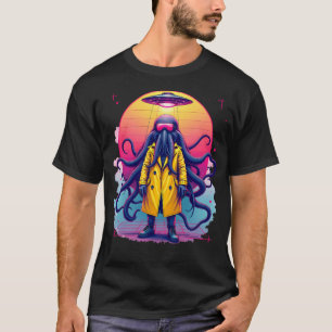 Camiseta Vibrante Obra De Arte De Los Años 1980 Cthulhu Ali