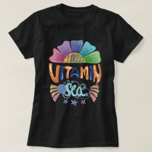 Camiseta Vibrante oruga arcoiris: Necesito un mar de vitami