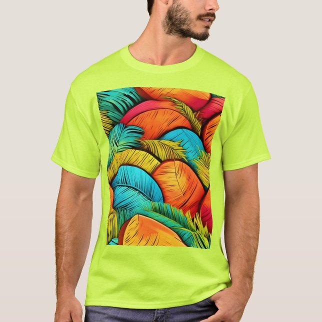 Camiseta Vibrante paisaje de izquierda (Anverso)