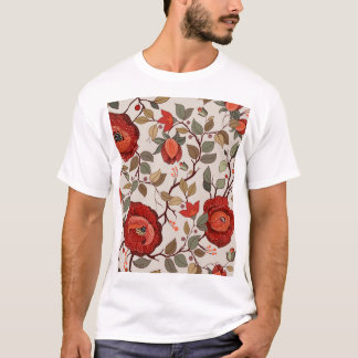 Camiseta Vibrante Papel de fondo floral: Patrones dibujados
