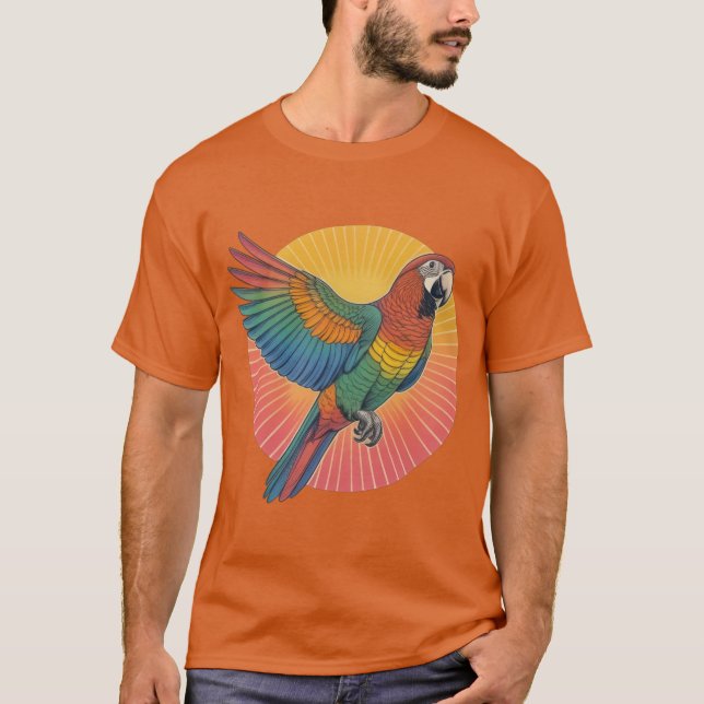 Camiseta Vibrante Parrot Sunrise (Anverso)