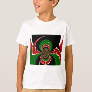 Camiseta Vibrante patrón de bandera keniana: Un arte podero