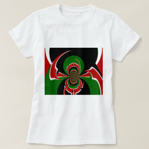 Camiseta Vibrante patrón de bandera keniana: Un arte podero