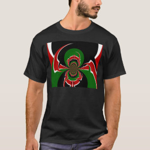 Camiseta Vibrante patrón de bandera keniana: Un arte podero
