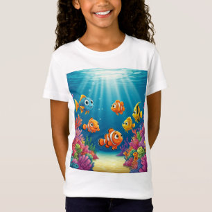 Camiseta Vibrante Personalizado pescando en un arrecife de 