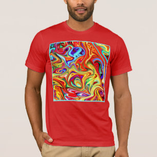 Camiseta Vibrante pintura de motivos coloridos