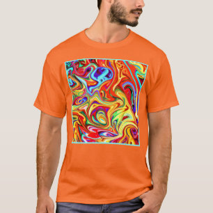 Camiseta Vibrante pintura de motivos coloridos