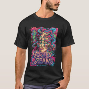 Camiseta Vibrante Psicodelia Vortex Dreams Trippy Face Surr
