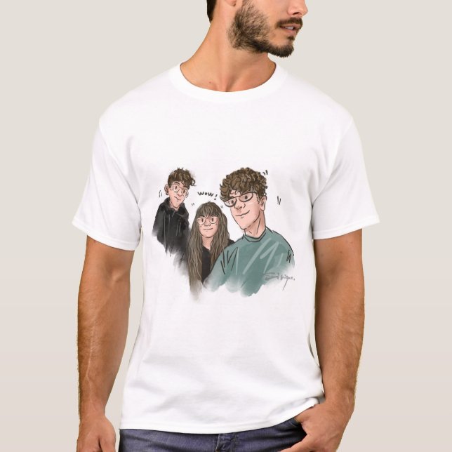 Camiseta Vibrante retrato grupal (Anverso)