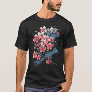 Camiseta Vibrante Sakura Cherry Blossom Floral Artwork Funn