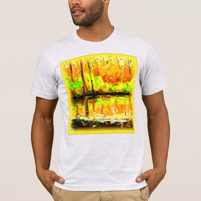 Camiseta "Vibrante Selva Swamp" Cuesta Pintura. ¡Hazte con  (Anverso)