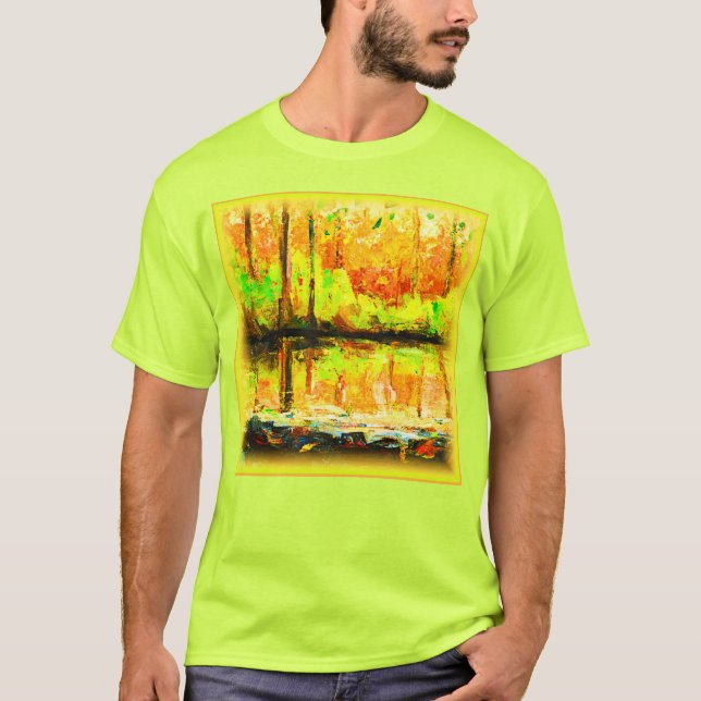 Camiseta "Vibrante Selva Swamp" Cuesta Pintura. ¡Hazte con  (Anverso)