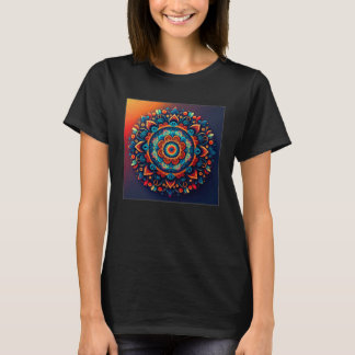 Camiseta Vibrante símbolo de color de Ilustracion Mandala p