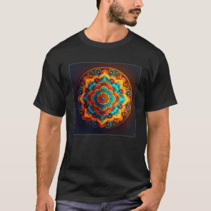 Camiseta Vibrante símbolo de color de Ilustracion Mandala p