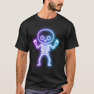 Camiseta Vibrante SKELETON Ghost Glow Halloween Gráfico