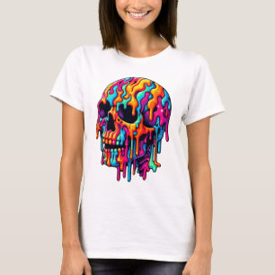 Camiseta Vibrante Skull Psicodélico