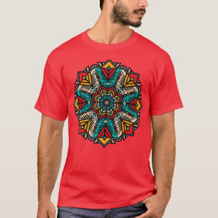 Camiseta Vibrante Snowflake Mandala