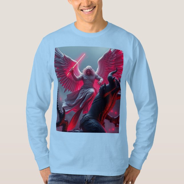 Camiseta Vibrante St Michael Archangel Long Sleeve Tee masc (Anverso)