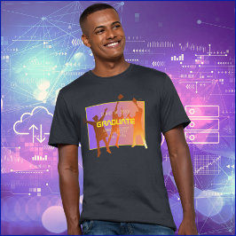 Camiseta Vibrante Sunset Modern Tech Graduation