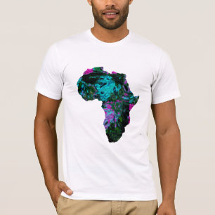 Camiseta Vibrante Tee de Mapa Africano - ¡Explora la divers