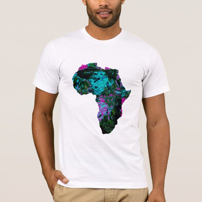 Camiseta Vibrante Tee de Mapa Africano - ¡Explora la divers (Anverso)