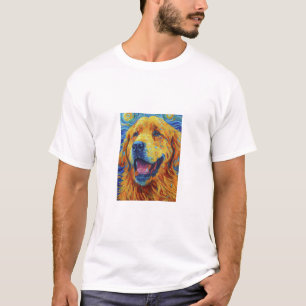 Camiseta Vibrante Van Gogh inspiró al perro Uni-sex T-Shirt