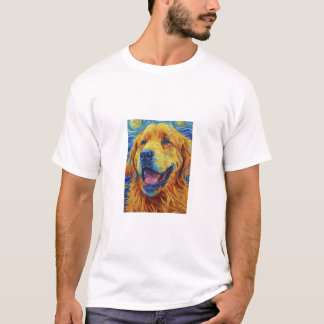 Camiseta Vibrante Van Gogh inspiró al perro Uni-sex T-Shirt