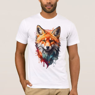Camiseta Vibrante Watercolor Fox T-Shirt - Negrita y salvaj