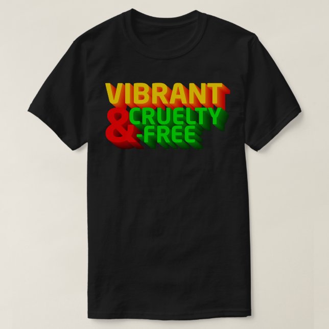Camiseta Vibrante y sin crueldad (Diseño del anverso)