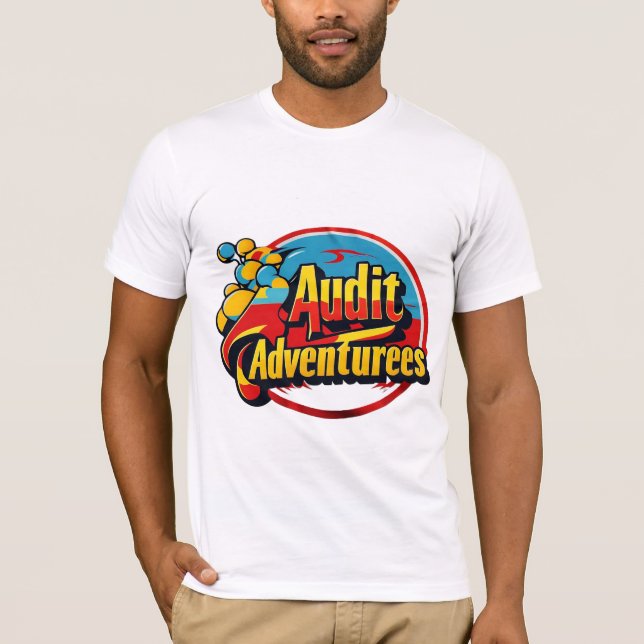 Camiseta Vibrantes aventuras de auditoría tipografía camise (Anverso)
